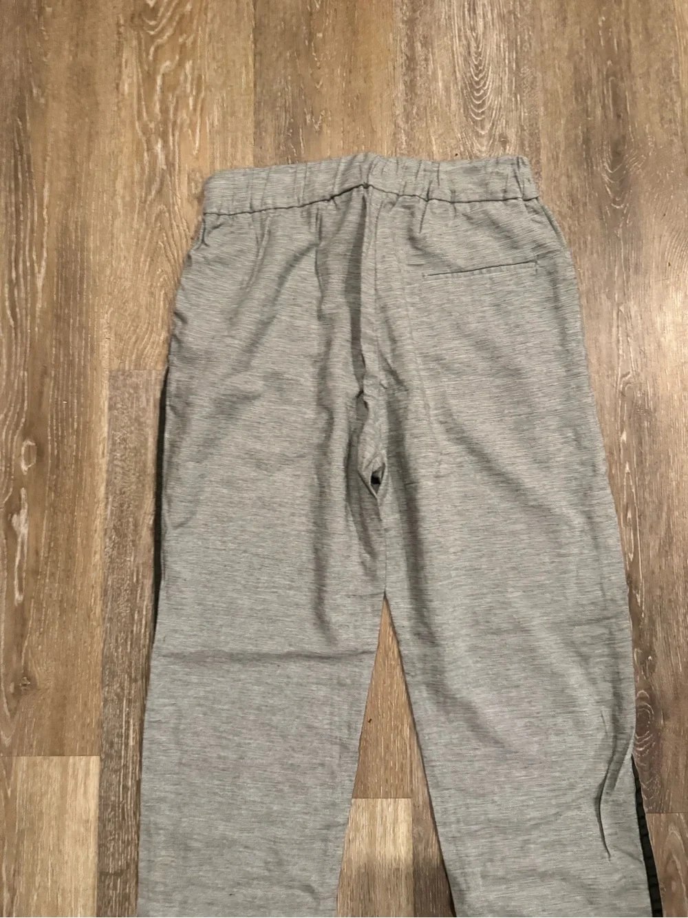 Zara trafuluc linen gray with green stripe trouser